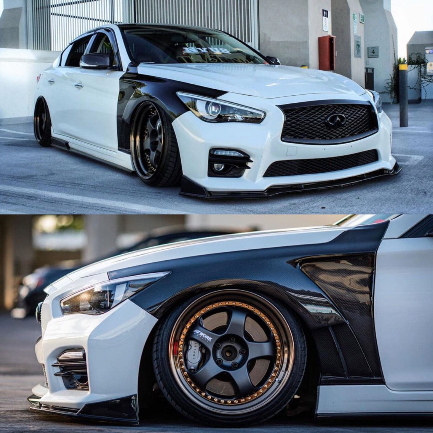 Q50 V5 Carbon Fiber Fenders Vented