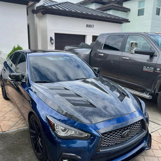 Q50 2014-24 AMS Style Carbon Fiber Hood