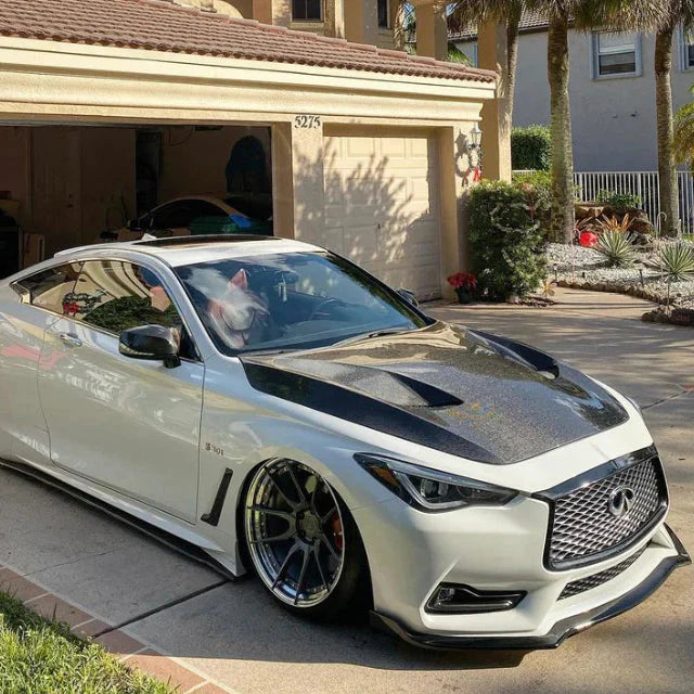 Q60 S Style Carbon Fiber Hood