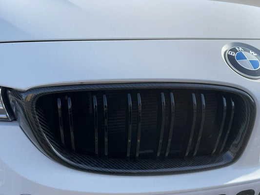 BMW Carbon Fiber Double Slatted Carbon Fiber Grille - F32/F33/F36/F80/F82/F83 2014-2017