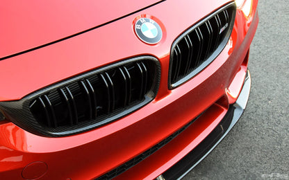 BMW Carbon Fiber Double Slatted Carbon Fiber Grille -  F32/F33/F36/F80/F82/F83 2014-2017