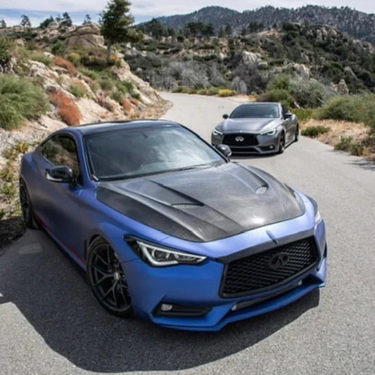 Q60 TSII Style Carbon Fiber Hood