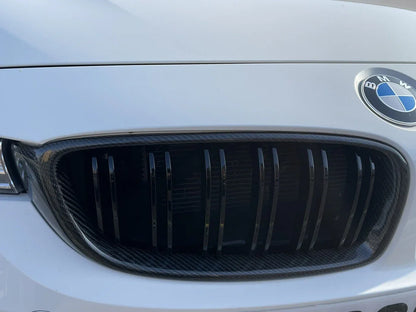 BMW Carbon Fiber Double Slatted Carbon Fiber Grille -  F32/F33/F36/F80/F82/F83 2014-2017